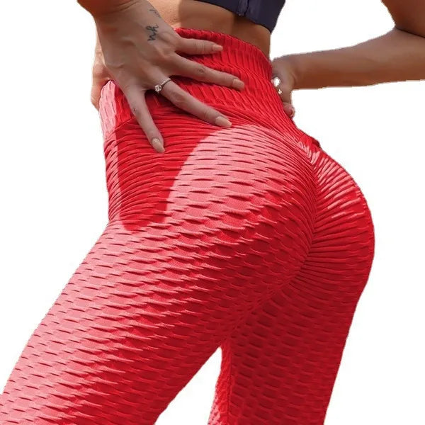 High Waist Yoga Pants Bubble Texture Leggings For Women | Fruugo SA